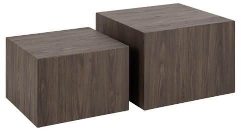 Zestaw 2 stolików kawowych Dice dymiony jesion ( Rozmiar: uniwersalny )