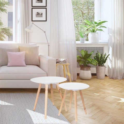 Zestaw 2 okrągłych stolików