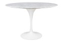 Stół TULIP MARBLE 120 CARRARA biały - marmur, metal