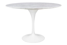 Stół TULIP MARBLE 120 CARRARA biały - marmur, metal