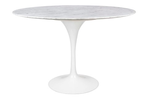 Stół TULIP MARBLE 120 CARRARA biały - marmur, metal