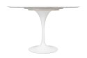 Stół TULIP MARBLE 120 CARRARA biały - marmur, metal