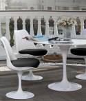 Stół TULIP MARBLE 120 CARRARA biały - marmur, metal