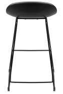 Krzesło barowe ROLF czarne 66 cm - polipropylen, metal