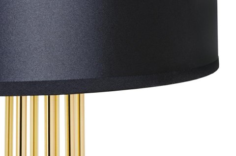 Lampa podłogowa HOLMES STRAIGHT złota z czarnym kloszem - metal