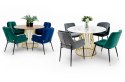 Stół GLAM MARBLE 110 - MDF, złota podstawa
