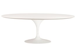 Stół TULIP ELLIPSE 200 biały - MDF, metal