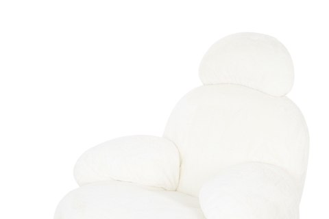 Fotel bujany PLUSH FUR biały