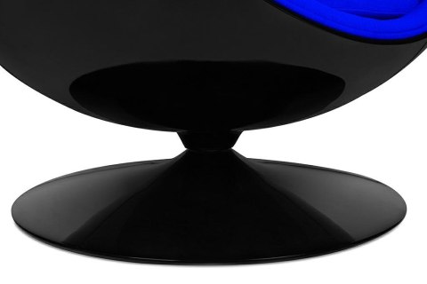 Fotel BALL BLACK niebieski - włókno szklane, metal