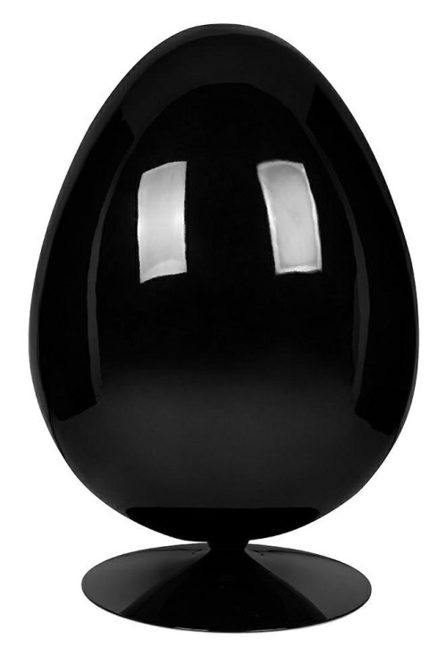 Fotel OVALIA BLACK czarny - włókno szklane, metal