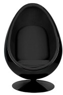 Fotel OVALIA BLACK czarny - włókno szklane, metal