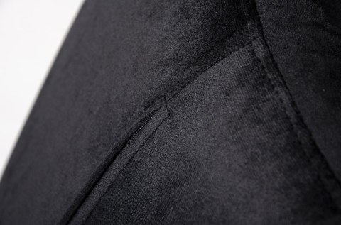 Fotel EGG SZEROKI VELVET czarny.50 - welur, podstawa stal