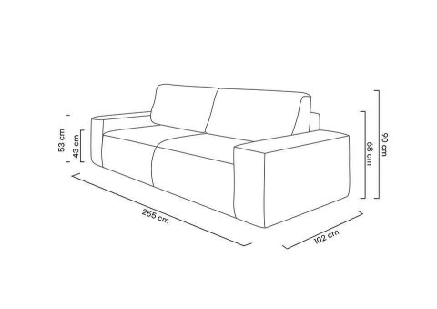 Sofa PILLOW z funkcją spania - I grupa tkanin