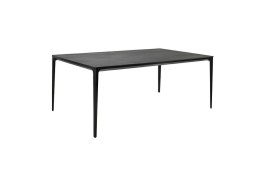 Stół SLIM 140x80 czarny - ceramiczny marmur, aluminium