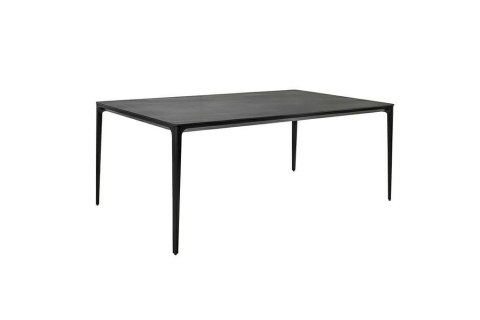 Stół SLIM 140x80 czarny - ceramiczny marmur, aluminium