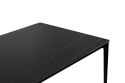 Stół SLIM 140x80 czarny - ceramiczny marmur, aluminium