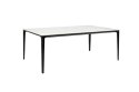 Stół SLIM 180x90 biały, czarny - ceramiczny marmur, aluminium