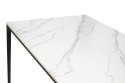 Stół SLIM 180x90 biały, czarny - ceramiczny marmur, aluminium