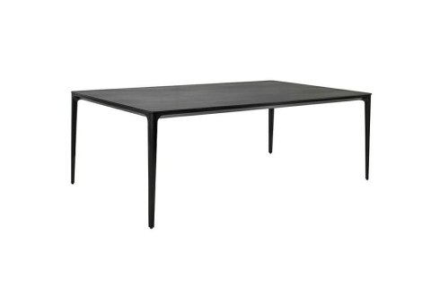 Stół SLIM 180x90 czarny - ceramiczny marmur, aluminium