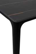 Stół SLIM 180x90 czarny - ceramiczny marmur, aluminium