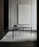 Stół SLIM 180x90 czarny - ceramiczny marmur, aluminium