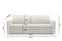 Sofa SENSE SLIM z funkcją spania - I grupa tkanin
