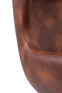 Fotel EGG SZEROKI PU brąz vintage koniak - podstawa stal