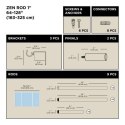 UMBRA karnisz ZEN 163 - 325 cm srebrny