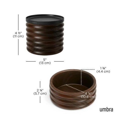 UMBRA organizer na biżuterię TESORA czarny / brązowy