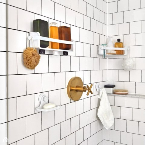 UMBRA półka narożna FLEX ADHESIVE biała