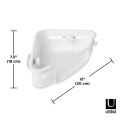 UMBRA półka narożna FLEX ADHESIVE biała