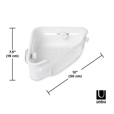 UMBRA półka narożna FLEX ADHESIVE biała