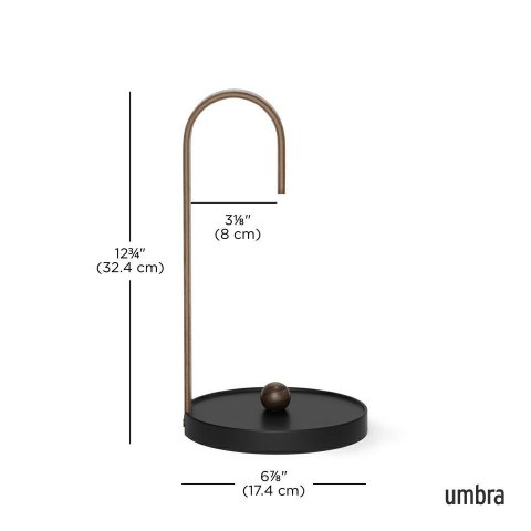 UMBRA stojak na ręcznik papierowy BELLWOOD czarny/orzech