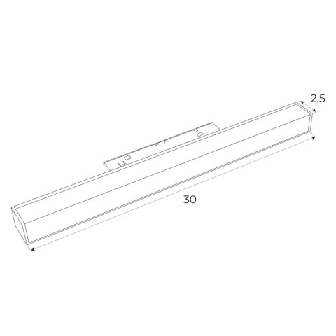 LAMPA MAGNETYCZNA LINIOWA SYSTEM DALI 9,4W 356LM 3000K