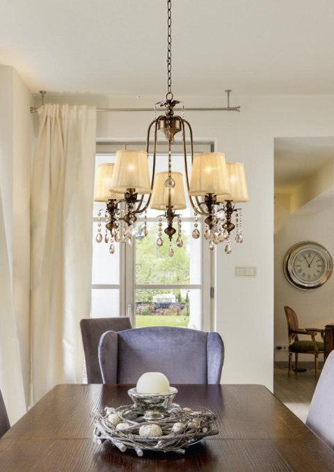 ADONIS LAMPA WISZĄCA 5X40W E14 PATYNA