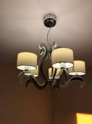 AMBROSIA 1 LAMPA WISZĄCA 5X40W E14 + 43,4W LED CHROM