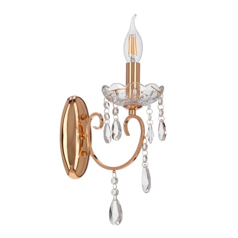 AURORA LAMPA KINKIET 1*40W E14 ZŁOTO
