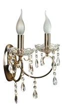AURORA LAMPA KINKIET 2*40 E14 ZŁOTO