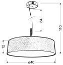 BLUM LAMPA WISZĄCA 3X60W E27 SREBRZYSTO SZARY