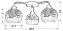 CROMINA LAMPA SUFITOWA 3X60W E27 CHROM