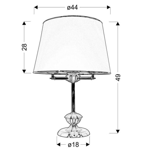 GRAND LAMPA GABINETOWA 3X40W E14 PATYNA