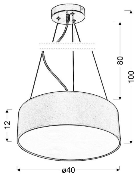 KIOTO LAMPA WISZĄCA 40 3X40W E27 KREMOWY