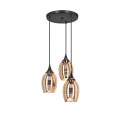 MARINA LAMPA WISZĄCA TALERZ 3X60W E27 MIEDZIANY