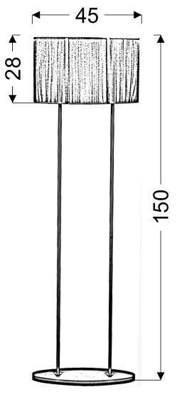 ARTEMIS LAMPA 2X60W E27 SREBRNA