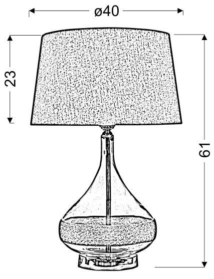 ECO 2 STOŻEK LAMPA GABINETOWA 40X62 1X60W E27