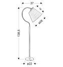 NEBRASCA LAMPA PODŁOGOWA 1X60W E27 CZARNA ABAŻUR BEŻOWY