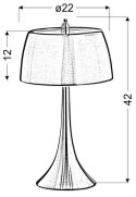 OXFORD LAMPA GABINETOWA 2X40W E14 ZŁOTY / DOTYKOWA/