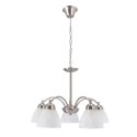 Lampa wisząca CAVALLO srebrna 5x60W E27 klasyczna oprawa do salonu i jadalni