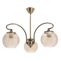 Lampa wisząca TORES stare złoto 3x60W E27 klasyczna oprawa sufitowa do salonu jadalni sypialni