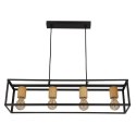 RETRO LAMPA WISZĄCA CZARNY 4X40W E27 KLOSZ CZARNY